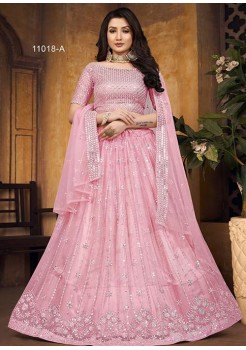 Pink Satin Exclusive Lehenga
